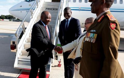  President Cyril Ramaphosa  arriving at the John F. Kennedy International Airport in New York, where he will be leading the South African delegation to the 79th Session of the United Nations General Debate and High-Level Week. 