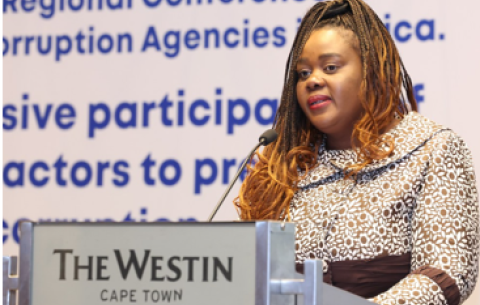 Minister Mmamoloko Kubayi addresses 15th Commonwealth Regional Conference of Heads of Anti-Corruption Agencies in Africa.