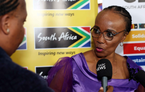 Minister Sindisiwe Chikunga at the G20 Financial Inclusion and Women Empowerment Conference 2025.