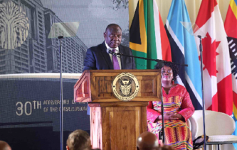 President Cyril Ramaphosa addresses 30th anniversary of the Constitutional Court.