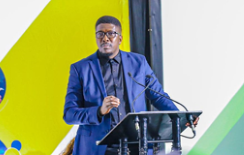 Transport Deputy Minister, Mkhuleko Hlengwa, addressing delegates in the cross-border industry during the Micro, Small and Medium Enterprise (MSME) Conference in Gqebera.