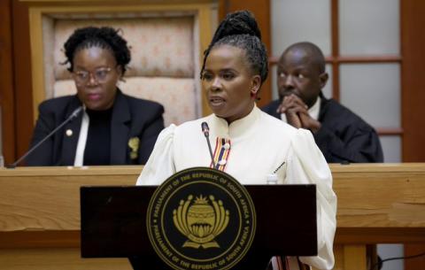 Labour and Employment Minister Nomakhosazana Meth tables the 2025 Budget Vote for her department.