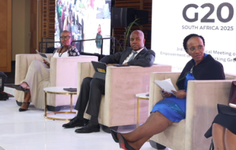 Minister in The Presidency for Women, Children and Persons with Disabilities, Sindisiwe Chikunga, at the Third Technical Meeting of the G20 Empowerment of Women Working Group in Mpumalanga.