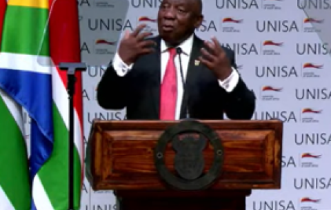President Cyril Ramaphosa opens the first National Convention of the National Dialogue at Unisa.