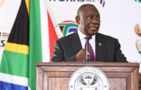 President Cyril Ramaphosa addresses the 2026 national Freedom Day celebration in Mangaung.