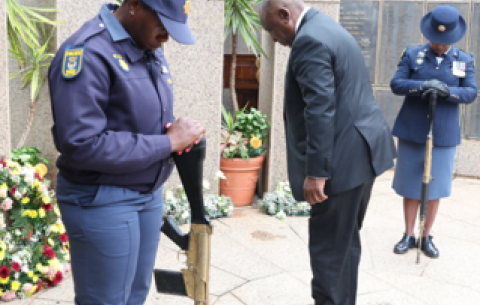President Ramaphosa pays tribute to the 12 fallen police officers at the 2026 SAPS Commemoration Day.