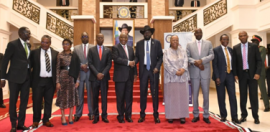 President Ramaphosa, with South Sudanese President Salva Kiir Mayardit, during the working visit to South Sudan.