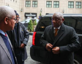 President Ramaphosa arrives in Chicago to attend the funeral of Reverend Dr. Jesse Jackson.