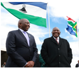 President Ramaphosa and King Letsie.