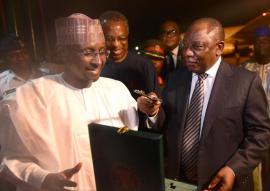 President Ramaphosa with Nigerian President Muhammadu Buhari.