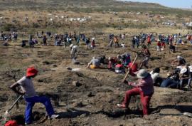 The illegal mining site in KwaHlathi. SABC.