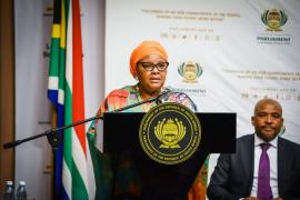 Speaker of the National Assembly, Nosiviwe Mapisa-Nqakula.