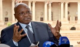 President Zuma talks to media after President’s Coordinating Council meeting. GCIS