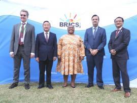 DALRRD Minister Thoko Didiza, together with BRICS' delegates during the 13th BRICS Ministers of Agriculture Meeting hosted by the Department of Agriculture, Land Reform and Rural Development from 8-12th August 2023 at Mookgophong  in Limpopo. 