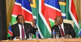 Presidents Cyril Ramaphosa and Hage Geingob.