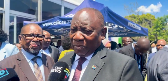 President Ramaphosa and DSTI Minister Blade Nzimande.