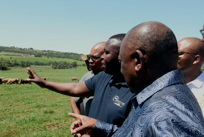 President Ramaphosa at Redlands Farm.