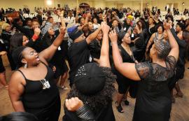 Women at the GBV summit.