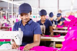 Workers in a textile factory. File image/Vukuzenzele.