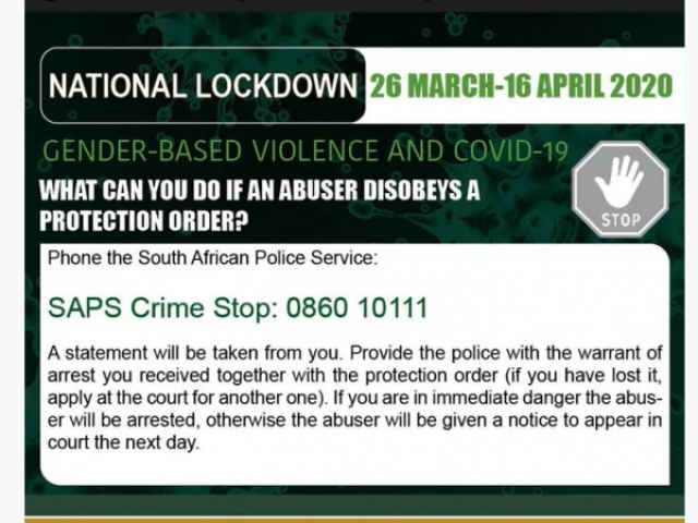 Minister of Women Youth and Persons with Disabilities on GBV during lockdown period.