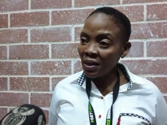Deputy Minister In The Presidency Pinky Kekana on a Census 2022 activation in Delft