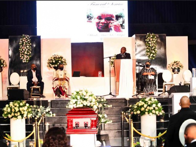 President Ramaphosa delivers the eulogy at the funeral of the late Silumko Sokupa